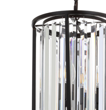 Bevin 12" Metal/Crystal LED Pendant - JONATHAN Y